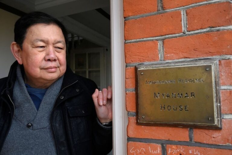 Ex-ambassador of Myanmar to Britain, Kyaw Zwar Minn poses for a portrait at the diplomatic residence, in London, Britain, January 31, 2023. REUTERS/Toby Melville