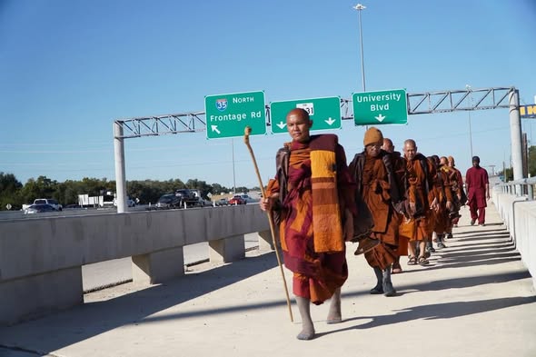 The monks’ Walk for Peace