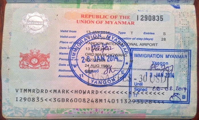 Visa & Entry MYANMAR